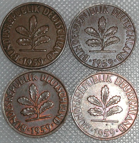 Pfennig 1959 g - d, f